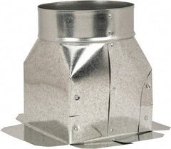 Made in USA - 6" ID Galvanized Duct Top Ceiling Box - 8" Long x 8" Wide, Standard Gage, 20 Piece - A1 Tooling