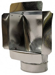 Made in USA - 8" ID Galvanized Duct Side Ceiling Box - 10" Long x 10" Wide, Standard Gage, 8 Piece - A1 Tooling