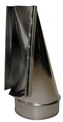 Made in USA - 6" ID Galvanized Duct End Stack Boot - 2-1/4" Long x 12" Wide, Standard Gage, 20 Piece - A1 Tooling