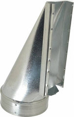 Made in USA - 6" ID Galvanized Duct End Stack Boot - 3-1/4" Long x 10" Wide, Standard Gage, 25 Piece - A1 Tooling