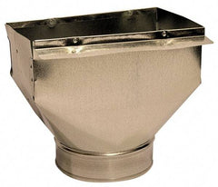 Made in USA - 6" ID Galvanized Duct Register Pan - 12" Long x 6" Wide, Standard Gage, 18 Piece - A1 Tooling