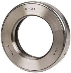 INA Bearing - 2" Inside x 3-11/32" Outside Diam, 13/16" Thick, Steel Ball Thrust Bearing - 29,000 Lbs. Static Capacity, 10,800 Max Pressure x Velocity - A1 Tooling