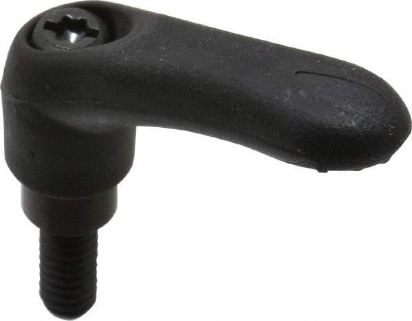 Gibraltar - 1/4-20, 0.39" Hub Diam, Thermoplastic Elastomer Adjustable Clamping Handle - 0.59" Stud Length - A1 Tooling