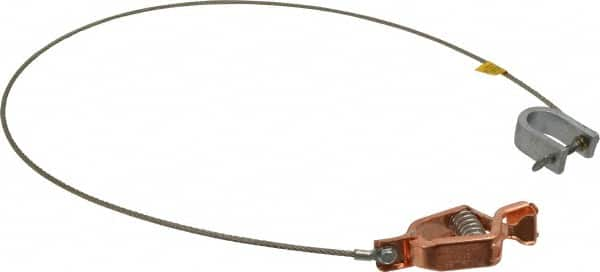 Hubbell Workplace - 19 AWG, 3 Ft., Alligator Clip, C-Clamp, Grounding Cable with Clamps - Noninsulated, Federal Specification A-A-59466-010 - A1 Tooling