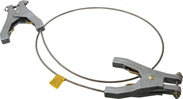 Hubbell Workplace - 19 AWG, 3 Ft., Hand Clamp, Grounding Cable with Clamps - Noninsulated, Includes 2 Hand Clamps - A1 Tooling