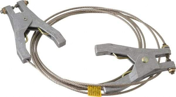 Hubbell Workplace - 19 AWG, 10 Ft., Hand Clamp, Grounding Cable with Clamps - Noninsulated, Includes 2 Hand Clamps - A1 Tooling