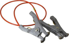 Hubbell Workplace - 19 AWG, 3 Ft., Hand Clamp, Grounding Cable with Clamps - Orange, Includes 2 Hand Clamps - A1 Tooling