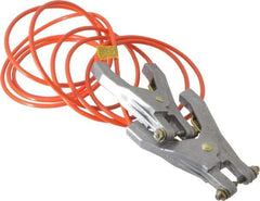 Hubbell Workplace - 19 AWG, 10 Ft., Hand Clamp, Grounding Cable with Clamps - Orange, Includes 2 Hand Clamps - A1 Tooling