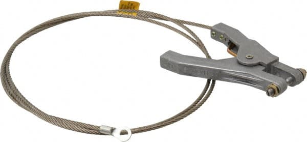 Hubbell Workplace - 19 AWG, 5 Ft., Hand Clamp, Terminal, Grounding Cable with Clamps - Noninsulated - A1 Tooling