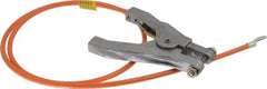 Hubbell Workplace - 19 AWG, 3 Ft., Hand Clamp, Terminal, Grounding Cable with Clamps - Orange - A1 Tooling