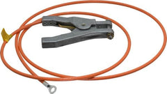 Hubbell Workplace - 19 AWG, 5 Ft., Hand Clamp, Terminal, Grounding Cable with Clamps - Orange - A1 Tooling