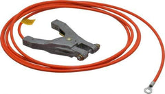 Hubbell Workplace - 19 AWG, 10 Ft., Hand Clamp, Terminal, Grounding Cable with Clamps - Orange - A1 Tooling