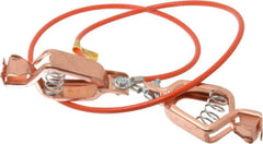 Hubbell Workplace - 19 AWG, 3 Ft., Alligator Clip, Grounding Cable with Clamps - Orange, Includes 2 Alligator Clips, Federal Specification A-A-59466-010 - A1 Tooling