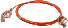 Hubbell Workplace - 19 AWG, 10 Ft., Alligator Clip, Grounding Cable with Clamps - Orange, Includes 2 Alligator Clips, Federal Specification A-A-59466-010 - A1 Tooling