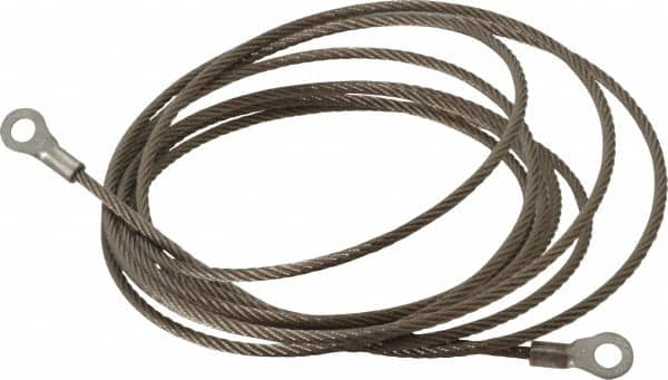 Hubbell Workplace - 19 AWG, 10 Ft., Terminal, Grounding Cable with Clamps - Noninsulated, Includes (2) 1/4 Inch Terminals - A1 Tooling