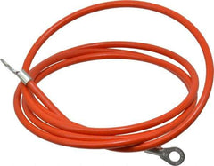 Hubbell Workplace - 19 AWG, 5 Ft., Terminal, Grounding Cable with Clamps - Orange, Includes (2) 1/4 Inch Terminals - A1 Tooling