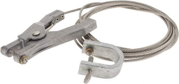 Hubbell Workplace - 19 AWG, 10 Ft., Alligator Clip, Hand Clamp, Grounding Cable with Clamps - Noninsulated, Federal Specification A-A-59466-010 - A1 Tooling