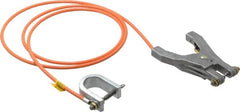 Hubbell Workplace - 19 AWG, 5 Ft., C-Clamp, Hand Clamp, Grounding Cable with Clamps - Orange - A1 Tooling