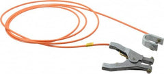 Hubbell Workplace - 19 AWG, 10 Ft., C-Clamp, Hand Clamp, Grounding Cable with Clamps - Orange - A1 Tooling