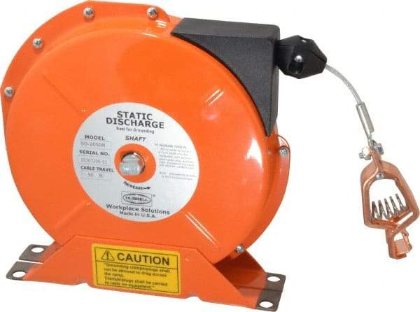 Hubbell Workplace - 1/8 Inch x 50 Ft. Stranded Cable Grounding Reel - Spring Driven Reel - A1 Tooling