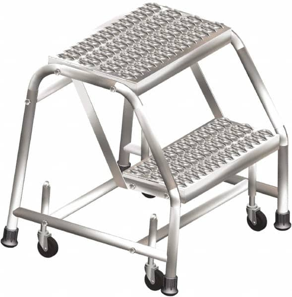 Ballymore - 20" 2 Step Ladder - Rolling Safety Ladder, 300 Lb Capacity, 20" Platform Height, 20" Base Width x 19" Depth, Grip Strut - A1 Tooling