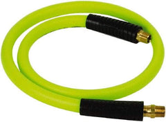 Legacy - 1/2" ID x 0.74" OD 4' Long Lead-In Whip Hose - FNPT x MNPT Swivel Ends, 300 Working psi, 140°, 3/8" Fitting, Green - A1 Tooling