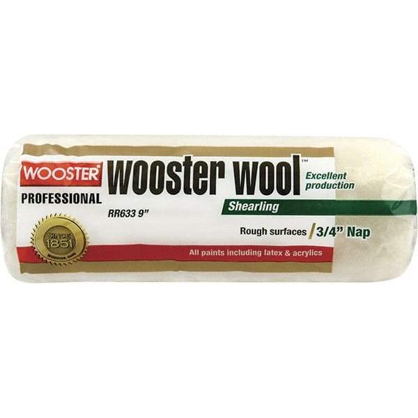 Wooster Brush - 3/4" Nap, 9" Wide Paint Roller - Rough Texture, Lambswool - A1 Tooling