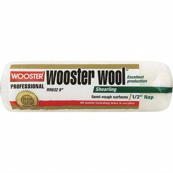 Wooster Brush - 1/2" Nap, 9" Wide Paint Roller - Semi-Rough Texture, Lambswool - A1 Tooling