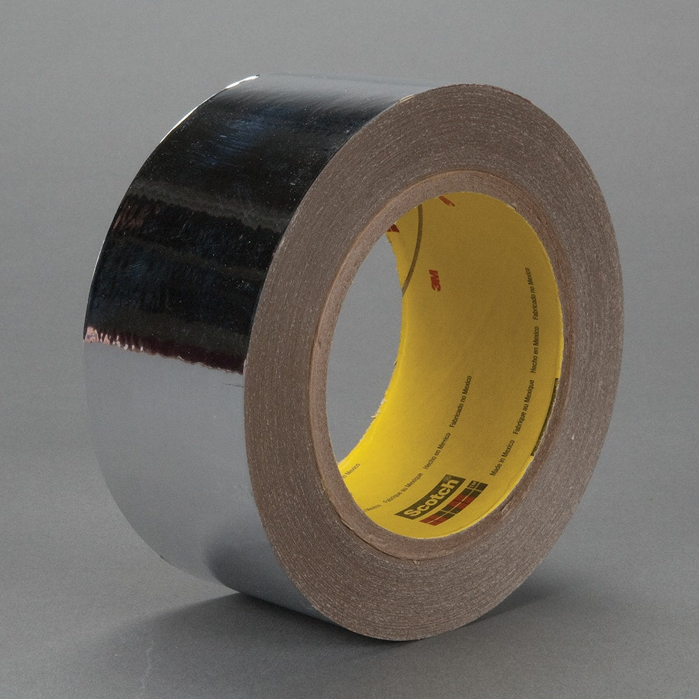 3M - Film Tape; Material Type: Metal or Metal Blend ; Thickness (mil): 2.1000 ; Color: Silver ; Adhesive Material: Acrylic ; Width (Inch): 1/2 ; Length (Feet): 216.000 - Exact Industrial Supply