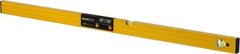 Smart Tool - 48" Long 2 Vial Box Beam Level - Aluminum, Yellow, 1 Level & 1 Plumb Vials - A1 Tooling