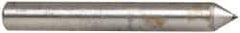 Made in USA - 1" Long x 1/8" Shank Diam Single Point Diamond Dresser - 60° Included Angle - A1 Tooling