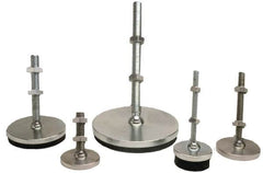 Gibraltar - 1/2-13 Bolt Thread, Studded Pivotal Stud Mount Leveling Pad & Mount - 3,500 Max Lb Capacity, 4" Base Diam - A1 Tooling