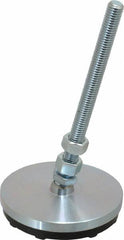 Gibraltar - 1/2-13 Bolt Thread, Studded Pivotal Stud Mount Leveling Pad & Mount - 3,000 Max Lb Capacity, 4" Base Diam - A1 Tooling