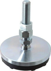 Gibraltar - 5/8-11 Bolt Thread, Studded Pivotal Stud Mount Leveling Pad & Mount - 5,000 Max Lb Capacity, 4" Base Diam - A1 Tooling