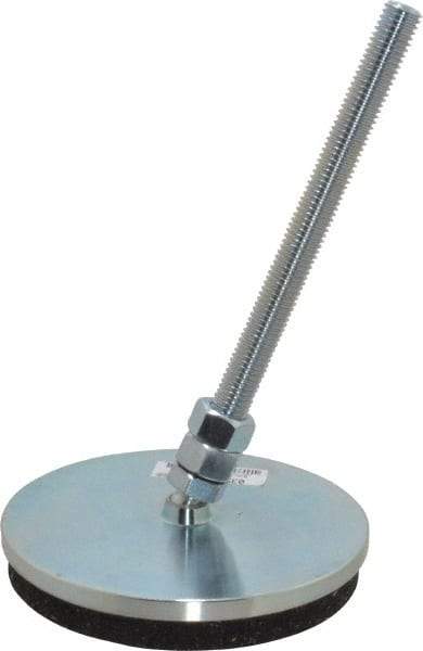 Gibraltar - 5/8-11 Bolt Thread, Studded Pivotal Stud Mount Leveling Pad & Mount - 5,000 Max Lb Capacity, 6" Base Diam - A1 Tooling