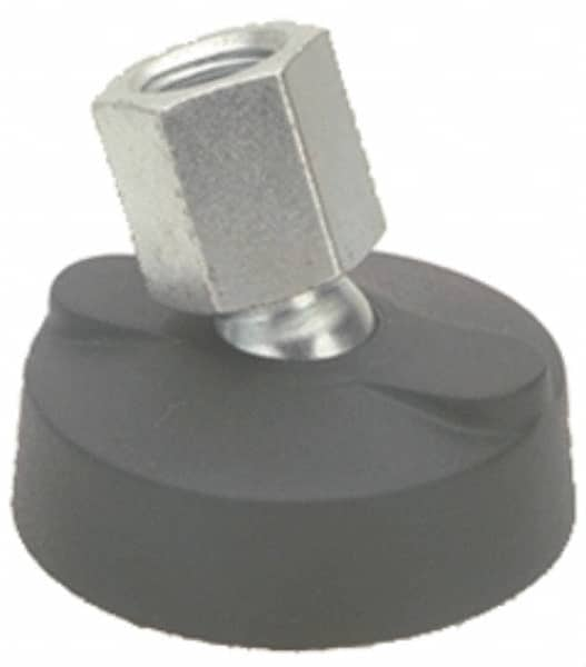 Made in USA - Socket-Mount Leveling Pads & Mounts Type: Tapped Pivotal Thread Size: 3/8-16 - A1 Tooling