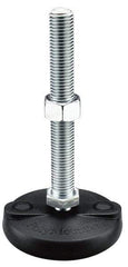 Gibraltar - 1-8 Bolt Thread, Studded Pivotal Stud Mount Leveling Pad & Mount - 10,000 Max Lb Capacity, 5" Base Diam - A1 Tooling