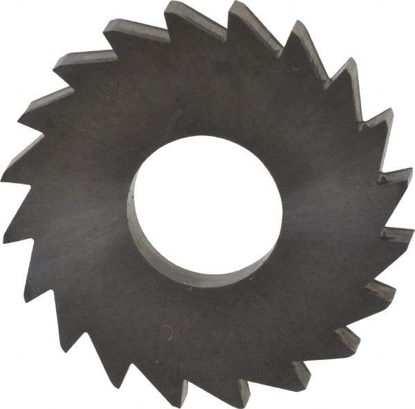 Made in USA - 1" Diam x 1/8" Blade Thickness x 3/8" Arbor Hole Diam, 20 Tooth Slitting and Slotting Saw - Arbor Connection, Right Hand, Uncoated, Solid Carbide, Concave Ground - A1 Tooling