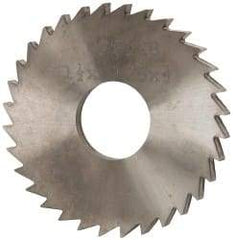 Made in USA - 1-1/2" Diam x 1/8" Blade Thickness x 1/2" Arbor Hole Diam, 32 Tooth Slitting and Slotting Saw - Arbor Connection, Solid Carbide, Concave Ground - A1 Tooling