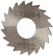 Made in USA - 1" Diam x 0.0313" Blade Thickness x 3/8" Arbor Hole Diam, 20 Tooth Slitting and Slotting Saw - Arbor Connection, Right Hand, Uncoated, Solid Carbide, Concave Ground - A1 Tooling