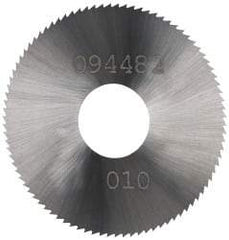 Made in USA - 1-1/4" Diam x 0.0313" Blade Thickness x 3/8" Arbor Hole Diam, 24 Tooth Slitting and Slotting Saw - Arbor Connection, Right Hand, Uncoated, Solid Carbide, Concave Ground - A1 Tooling