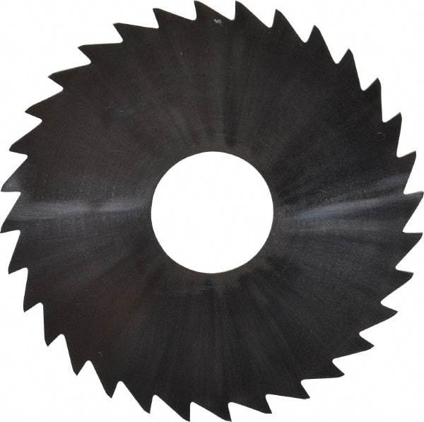 Made in USA - 1-3/4" Diam x 0.0313" Blade Thickness x 1/2" Arbor Hole Diam, 32 Tooth Slitting and Slotting Saw - Arbor Connection, Uncoated, Solid Carbide, Concave Ground - A1 Tooling