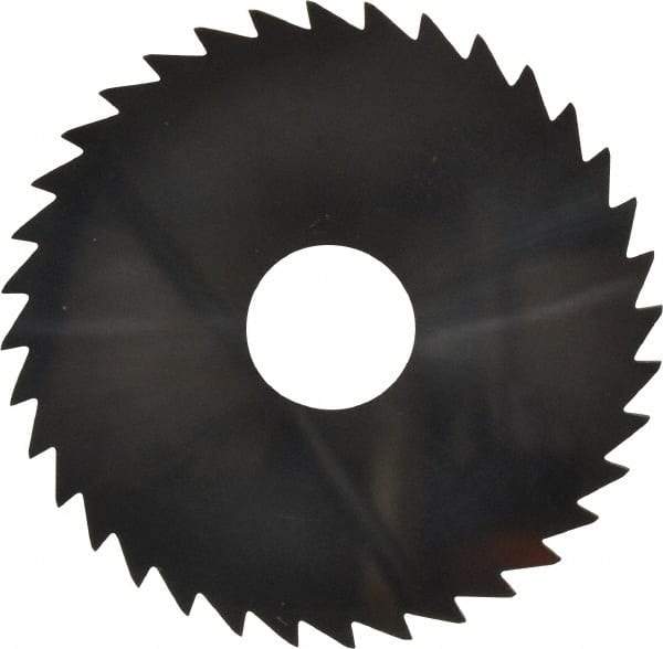 Made in USA - 2" Diam x 0.0313" Blade Thickness x 1/2" Arbor Hole Diam, 36 Tooth Slitting and Slotting Saw - Arbor Connection, Uncoated, Solid Carbide, Concave Ground - A1 Tooling