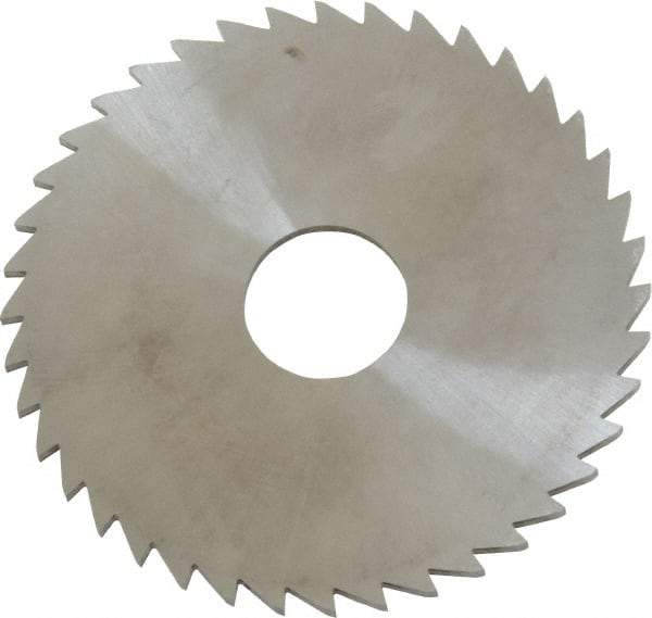 Made in USA - 2" Diam x 1/16" Blade Thickness x 1/2" Arbor Hole Diam, 40 Tooth Slitting and Slotting Saw - Arbor Connection, Right Hand, Uncoated, Solid Carbide, 5° Rake, Concave Ground - A1 Tooling