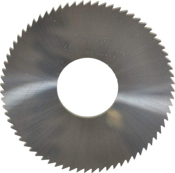 Made in USA - 2-1/2" Diam x 1/8" Blade Thickness x 7/8" Arbor Hole Diam, 72 Tooth Slitting and Slotting Saw - Arbor Connection, Solid Carbide, Concave Ground - A1 Tooling