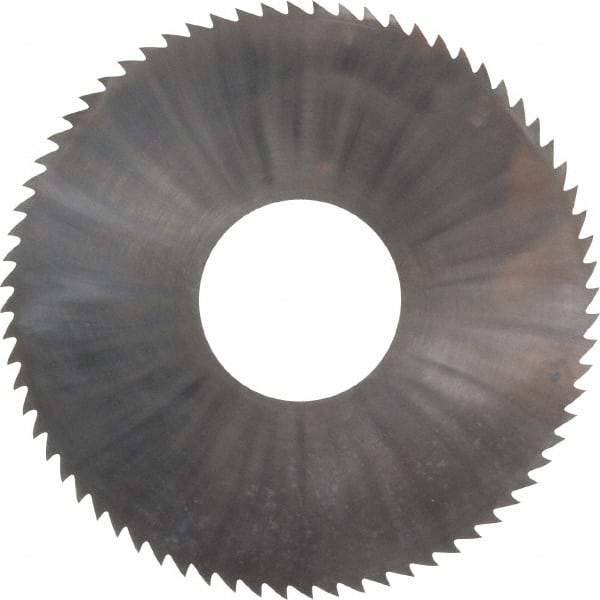 Made in USA - 3" Diam x 0.0312" Blade Thickness x 1" Arbor Hole Diam, 72 Tooth Slitting and Slotting Saw - Arbor Connection, Right Hand, Uncoated, Solid Carbide, 5° Rake, Concave Ground - A1 Tooling