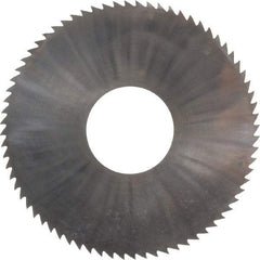 Made in USA - 3" Diam x 0.0312" Blade Thickness x 1" Arbor Hole Diam, 72 Tooth Slitting and Slotting Saw - Arbor Connection, Right Hand, Uncoated, Solid Carbide, 5° Rake, Concave Ground - A1 Tooling