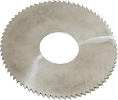 Made in USA - 3" Diam x 0.0781" Blade Thickness x 1" Arbor Hole Diam, 72 Tooth Slitting and Slotting Saw - Arbor Connection, Right Hand, Uncoated, Solid Carbide, 5° Rake, Concave Ground - A1 Tooling