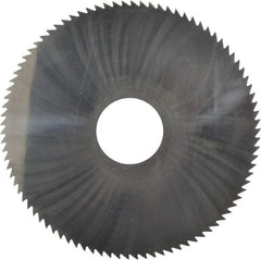 Made in USA - 4" Diam x 0.046" Blade Thickness x 1" Arbor Hole Diam, 90 Tooth Slitting and Slotting Saw - Arbor Connection, Solid Carbide, Concave Ground - A1 Tooling