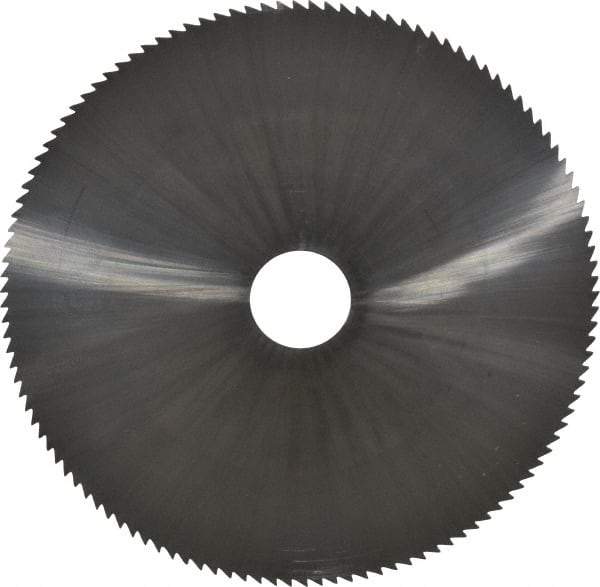 Made in USA - 6" Diam x 1/16" Blade Thickness x 1" Arbor Hole Diam, 120 Tooth Slitting and Slotting Saw - Arbor Connection, Right Hand, Uncoated, Solid Carbide, 5° Rake, Concave Ground - A1 Tooling